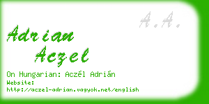 adrian aczel business card