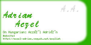 adrian aczel business card